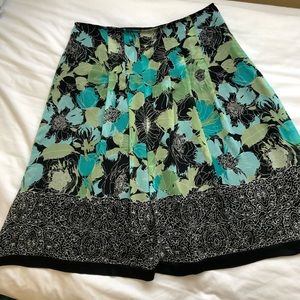 Green and Aqua chiffon skirt sz 14